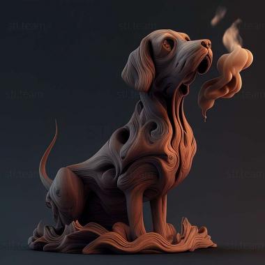 3D model Smoke dog dog (STL)